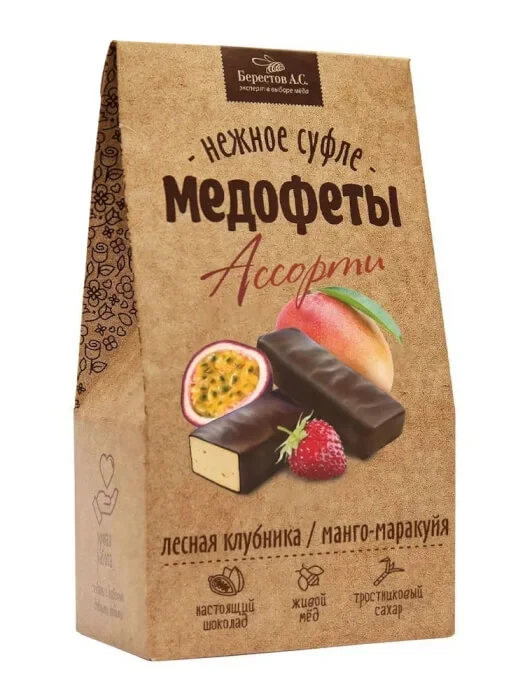№2 Берестов Медофеты Манго маракуйя и клубникой,150г    в Арсеньеве