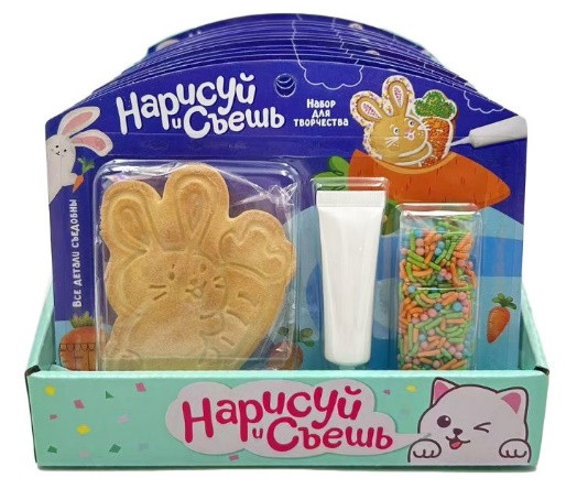 №3 Набор для творчества Нарисуй и съешь "Зайка" (блок 12шт 59г) в Арсеньеве