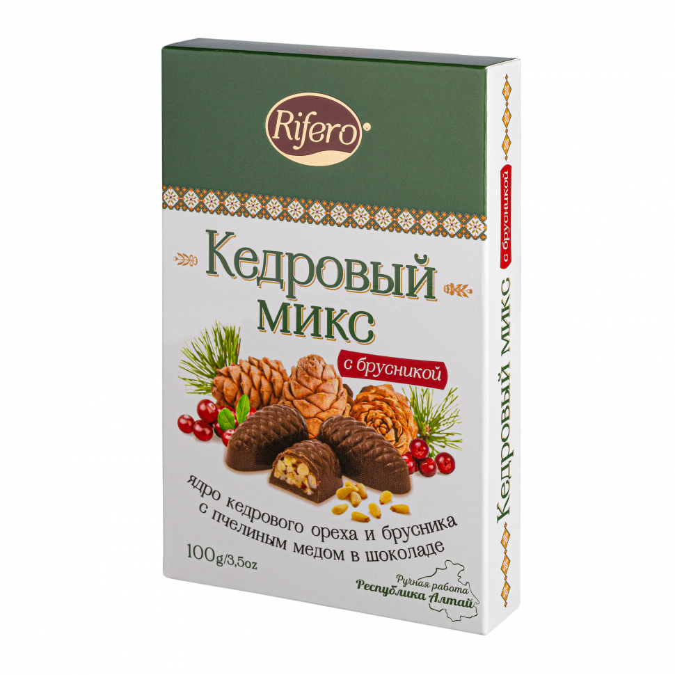  Риф и ко Конфеты "Кедровый микс БРУСНИКА" 100г    в Арсеньеве