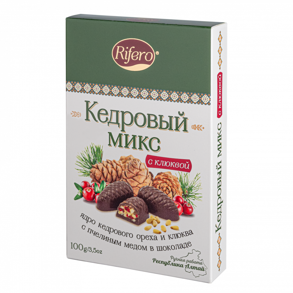  Риф и ко Конфеты "Кедровый микс КЛЮКВА" 100г     в Арсеньеве