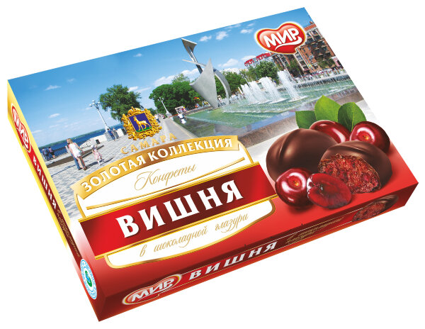 №2 КФ МИР Вишня в шоколадной глазури 160г в Арсеньеве